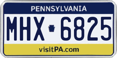 PA license plate MHX6825