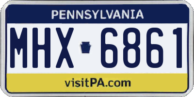 PA license plate MHX6861