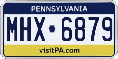 PA license plate MHX6879