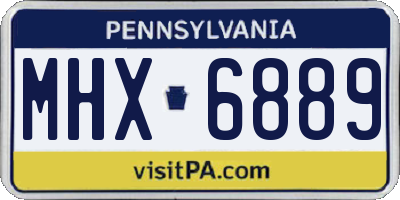 PA license plate MHX6889