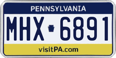 PA license plate MHX6891