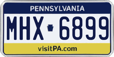 PA license plate MHX6899