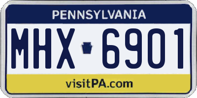 PA license plate MHX6901