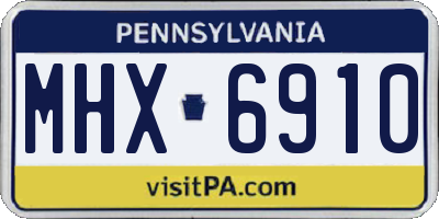 PA license plate MHX6910