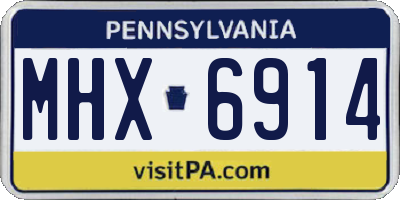 PA license plate MHX6914