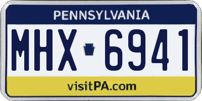 PA license plate MHX6941