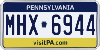 PA license plate MHX6944