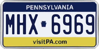 PA license plate MHX6969