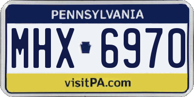 PA license plate MHX6970