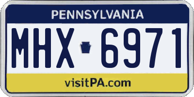 PA license plate MHX6971
