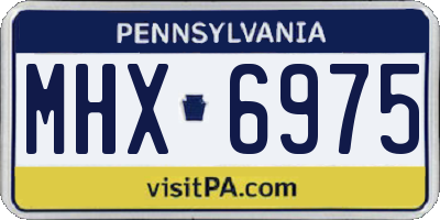 PA license plate MHX6975
