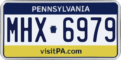 PA license plate MHX6979