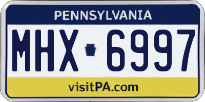 PA license plate MHX6997
