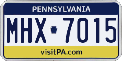 PA license plate MHX7015