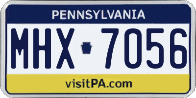 PA license plate MHX7056