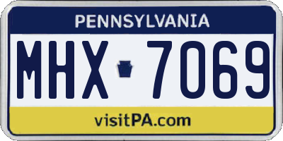 PA license plate MHX7069