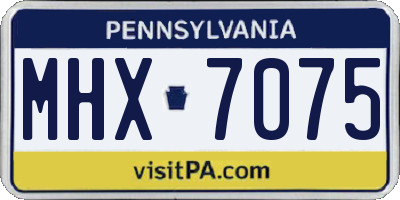 PA license plate MHX7075
