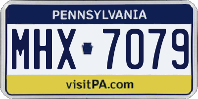 PA license plate MHX7079
