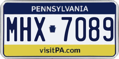 PA license plate MHX7089