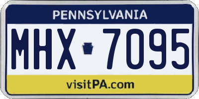 PA license plate MHX7095