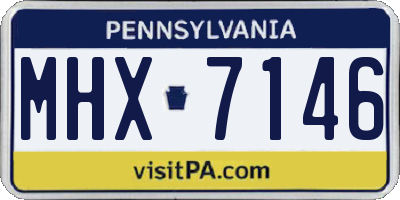 PA license plate MHX7146