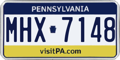 PA license plate MHX7148