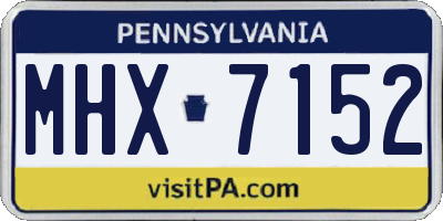 PA license plate MHX7152