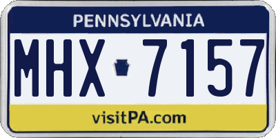 PA license plate MHX7157