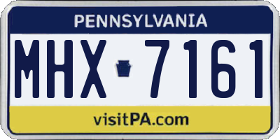 PA license plate MHX7161