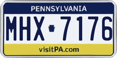 PA license plate MHX7176