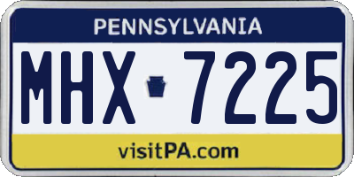 PA license plate MHX7225