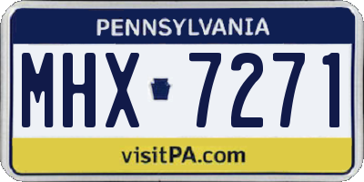 PA license plate MHX7271