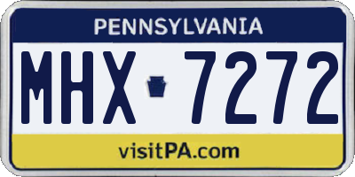 PA license plate MHX7272