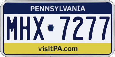 PA license plate MHX7277