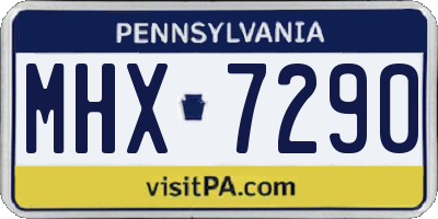 PA license plate MHX7290