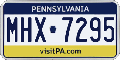 PA license plate MHX7295