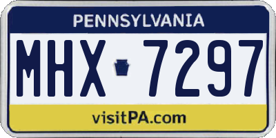 PA license plate MHX7297