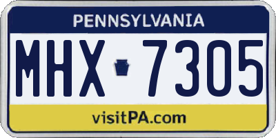 PA license plate MHX7305