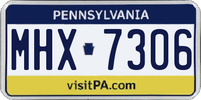 PA license plate MHX7306