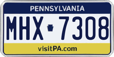 PA license plate MHX7308