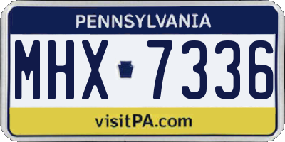 PA license plate MHX7336