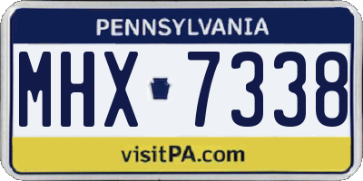 PA license plate MHX7338
