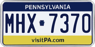 PA license plate MHX7370