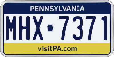 PA license plate MHX7371