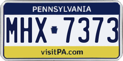 PA license plate MHX7373