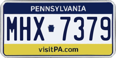 PA license plate MHX7379