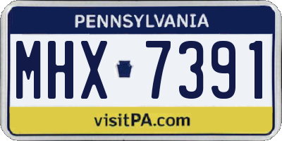 PA license plate MHX7391
