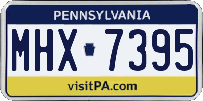 PA license plate MHX7395