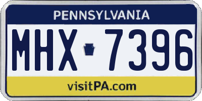 PA license plate MHX7396