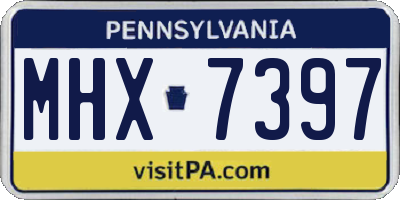 PA license plate MHX7397